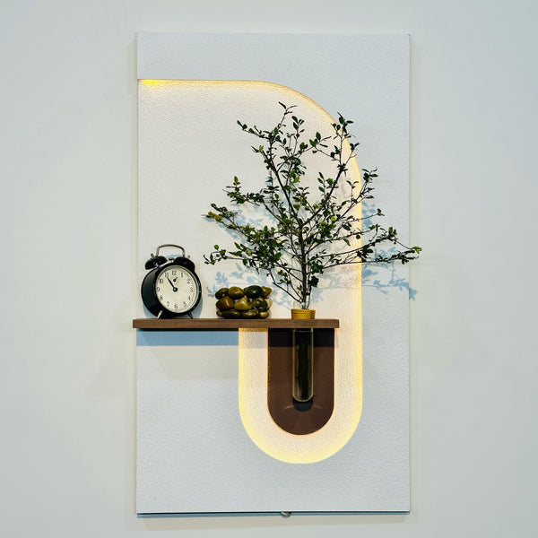 Cream Style Decorative Sandstone Wall Art with Light